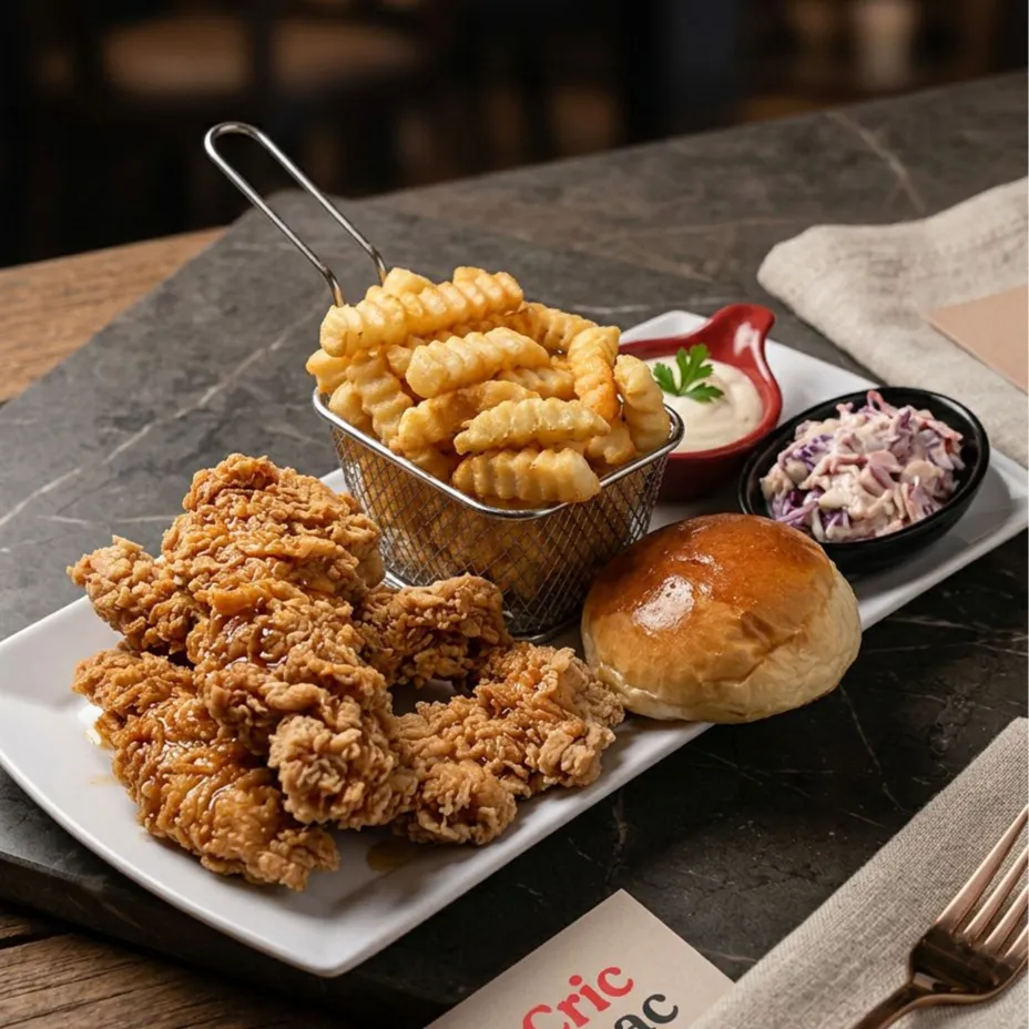 Broasted Drumsticks With Fries